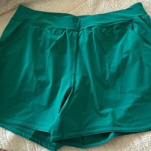 Lands' End Emerald Swim Shorts w/Panty